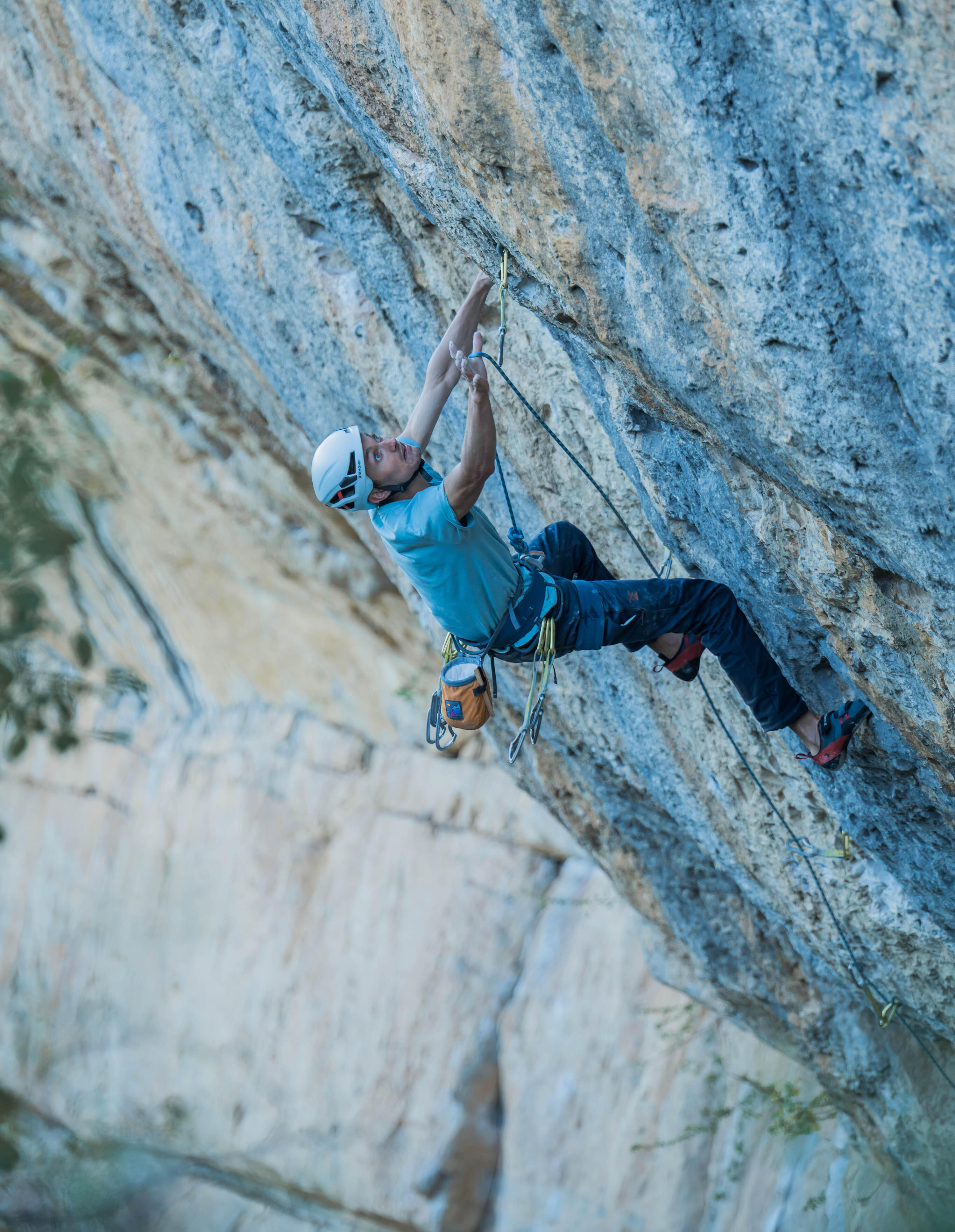 Jean résistant d'escalade VERTIKA Homme- Bleu marine 7/11