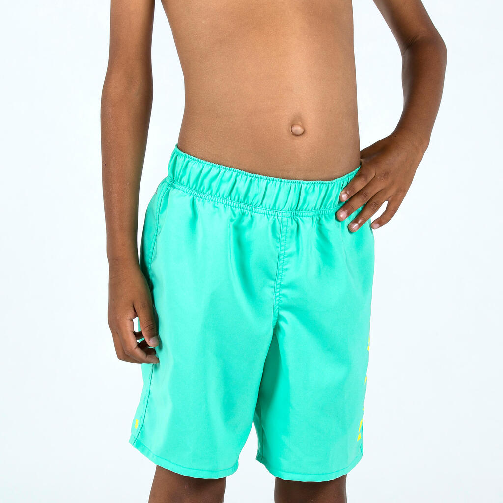 Schwimmshorts Jungen - Swimshort 100 Basic grün 