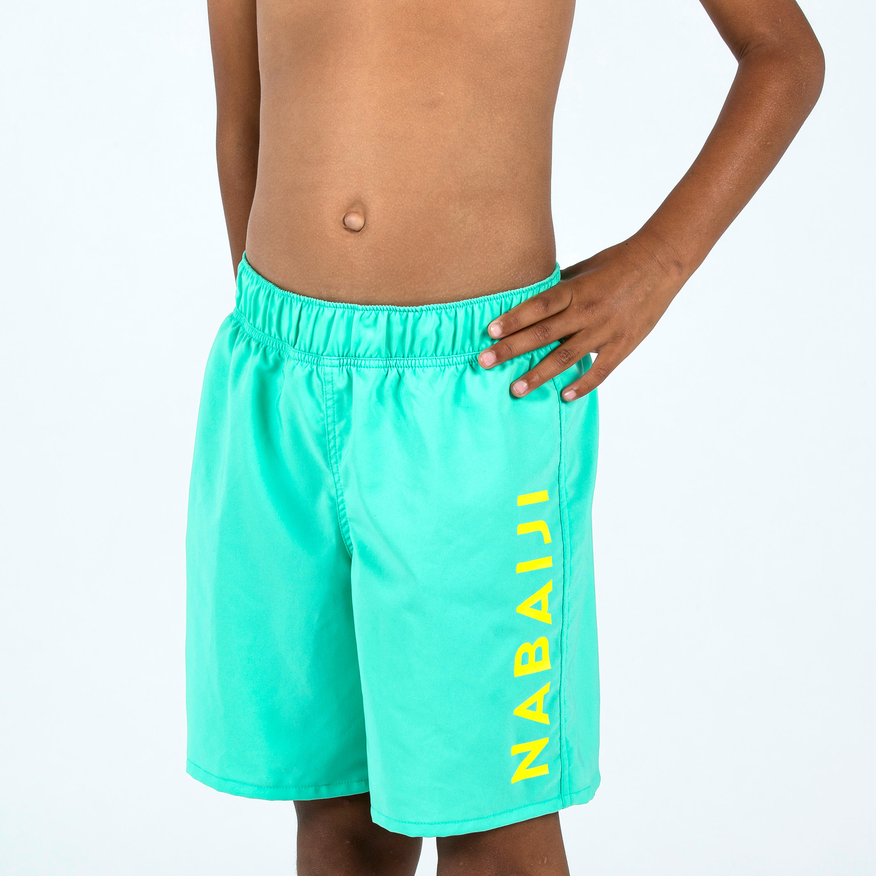 Boy's Swimsuit - Swimshort 100 Basic - Green 4/6