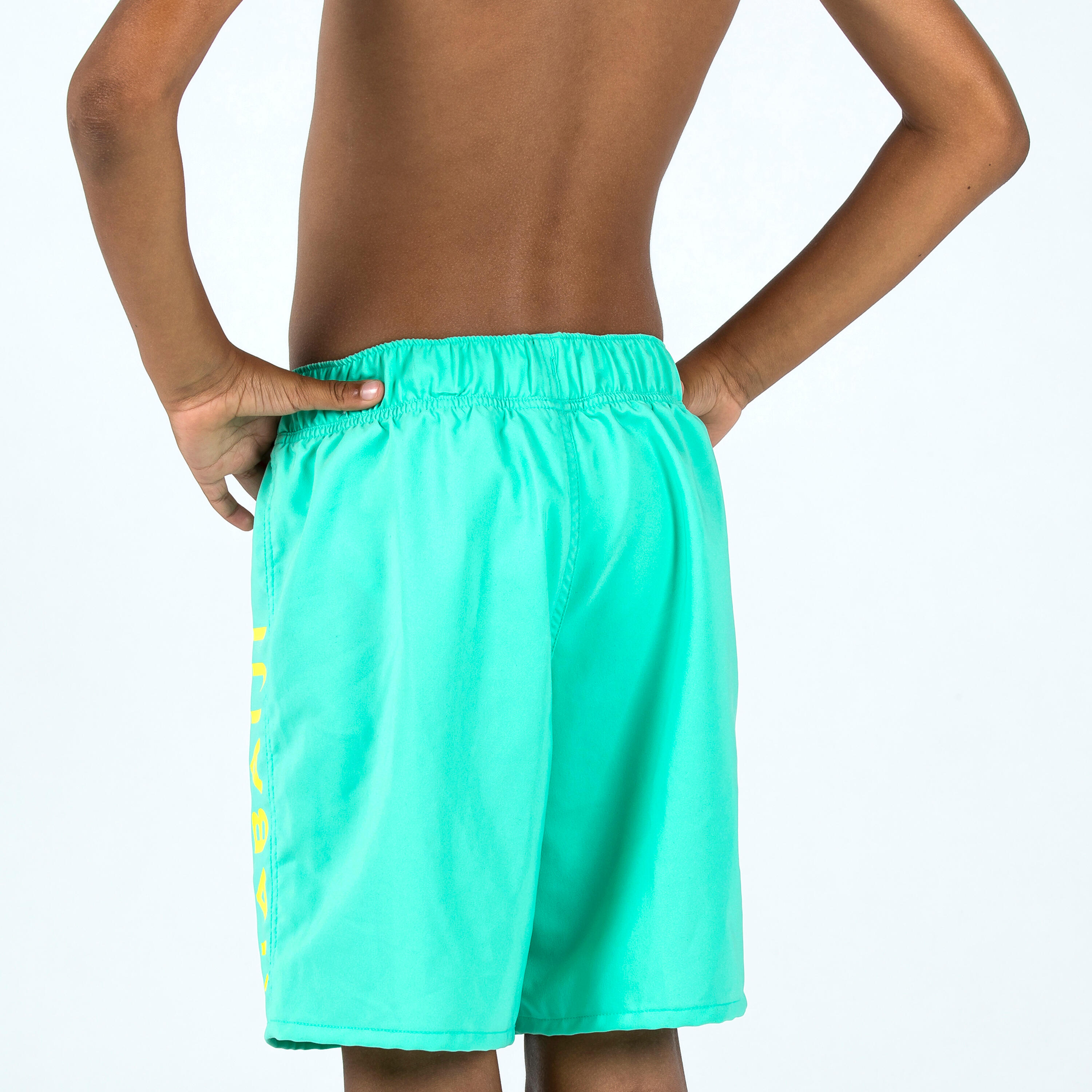 Boy's Swimsuit - Swimshort 100 Basic - Green 5/6