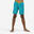 Chlapecké plavecké kraťasy 100 Long tyrkysovo-oranžové