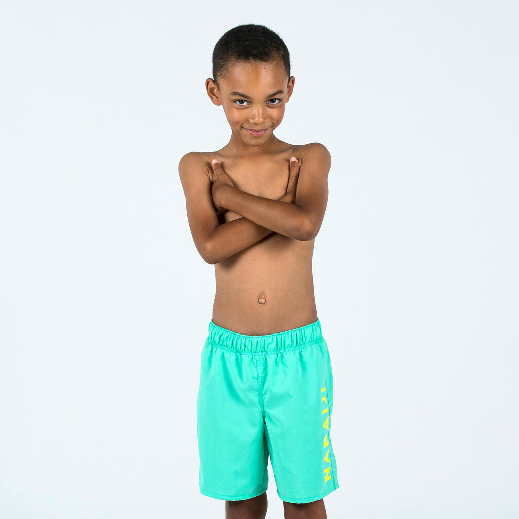 Maillot de bain natation garçon - swimshort 100 basic - vert