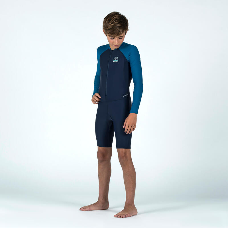 Fiú úszóoverall, hosszú ujjú - Shorty Swim 100