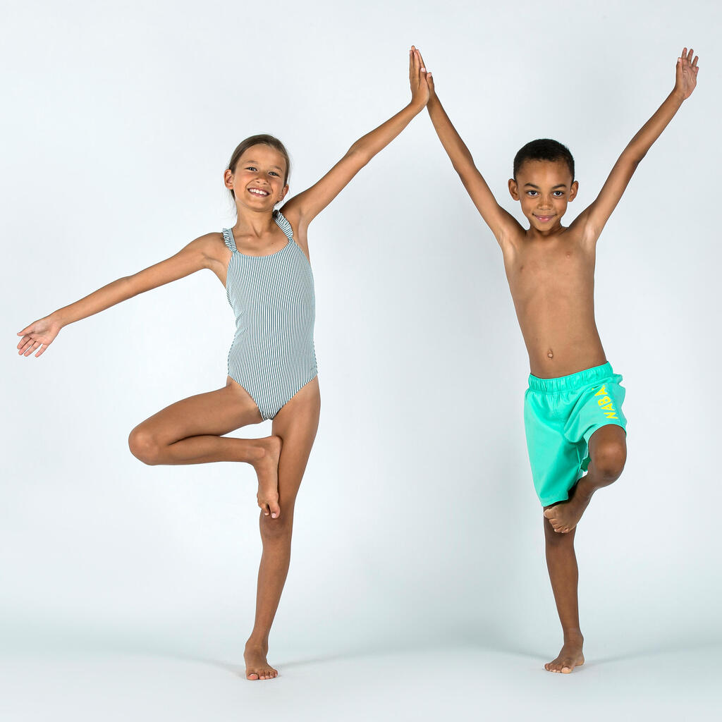 Maillot de bain natation garçon - swimshort 100 basic - vert