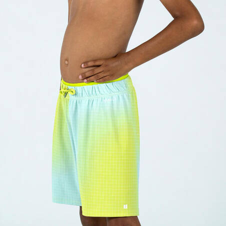 Boys’ Swimming Shorts - 100 Long - KMO Yellow