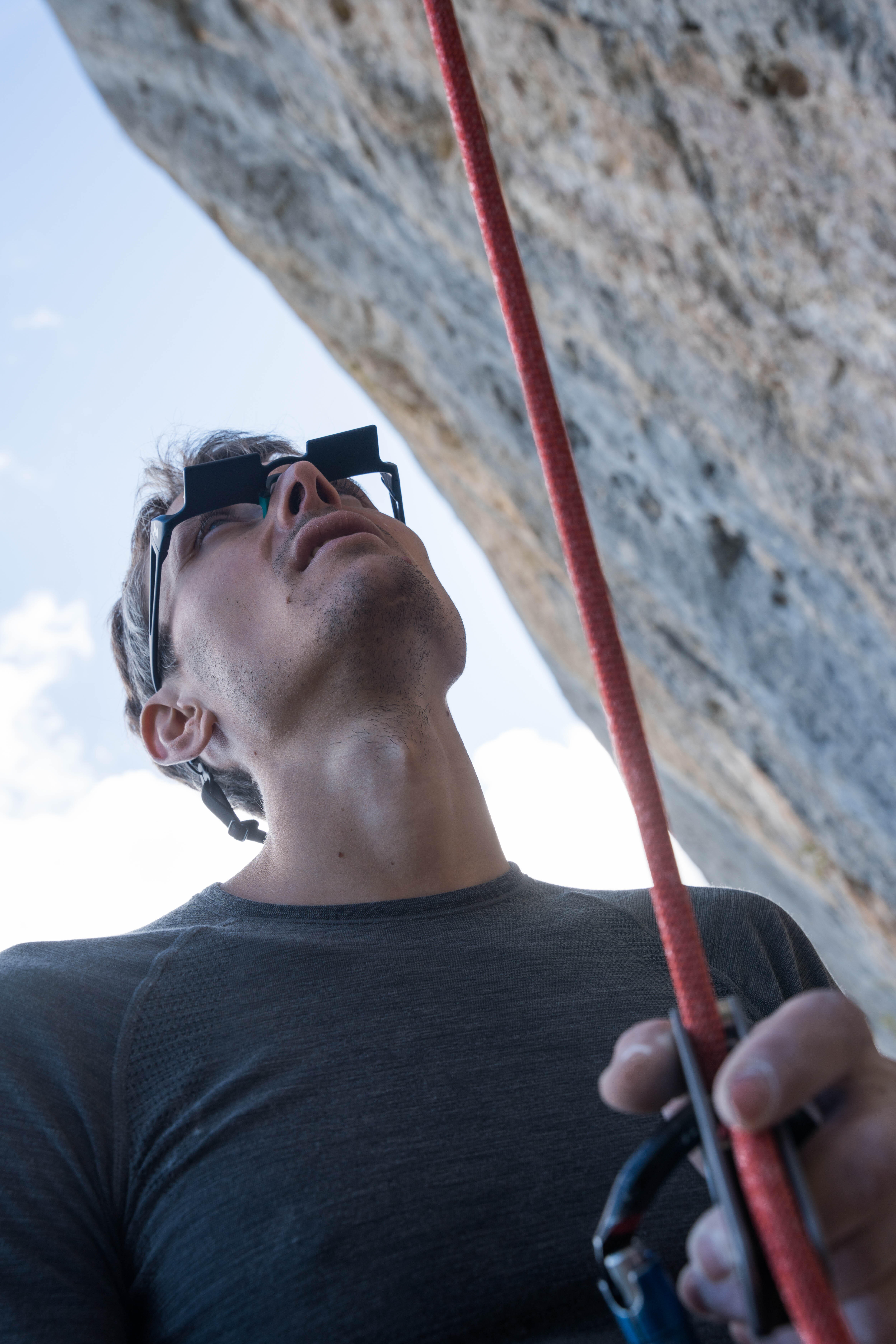 Climbing Belay Glasses. 1.34Oz/38g Prismatic Googles. Strong ABS Plastic,  High Transparency 90° Prisms.