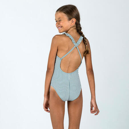 Kaki jednodelni kupaći kostim za devojčice LANZAROTE