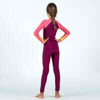 Girls' long-sleeved swimsuit - UV Combiswim 100 - Pink Purple