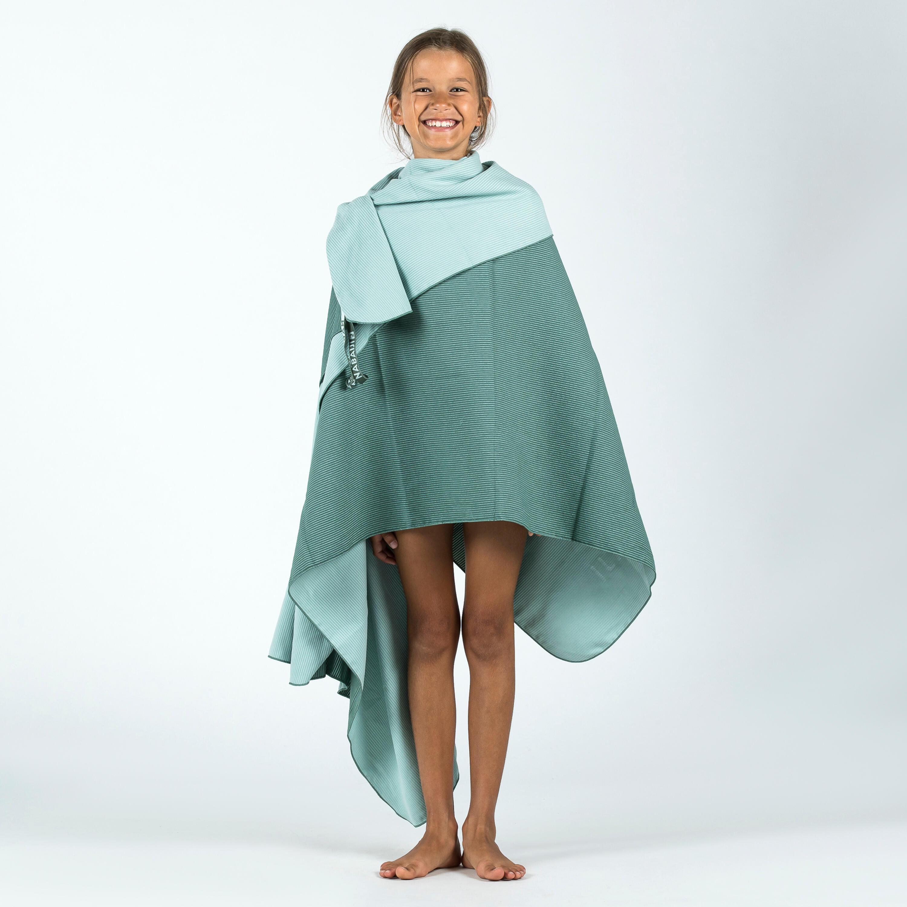 Microfibre Towel Size XL 110 x 175 cm - Striped Dark Green 6/8