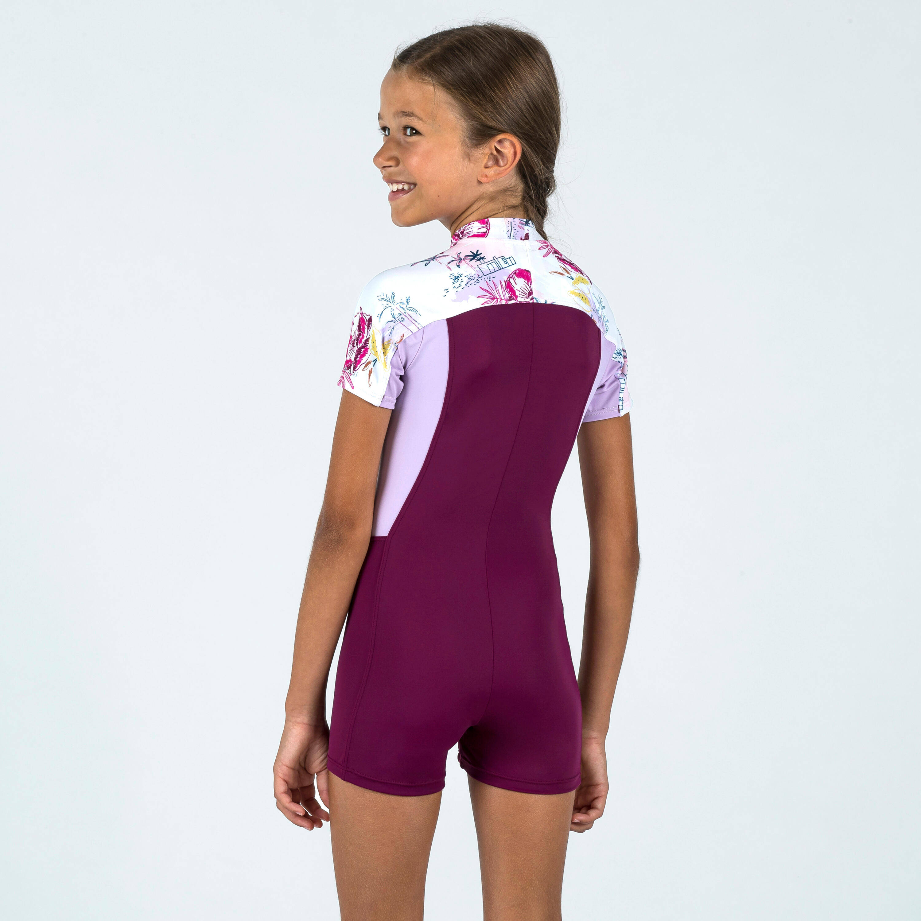 Girls Shorty Swimsuit Una Comfortable & Quick-Dry Violet -  4