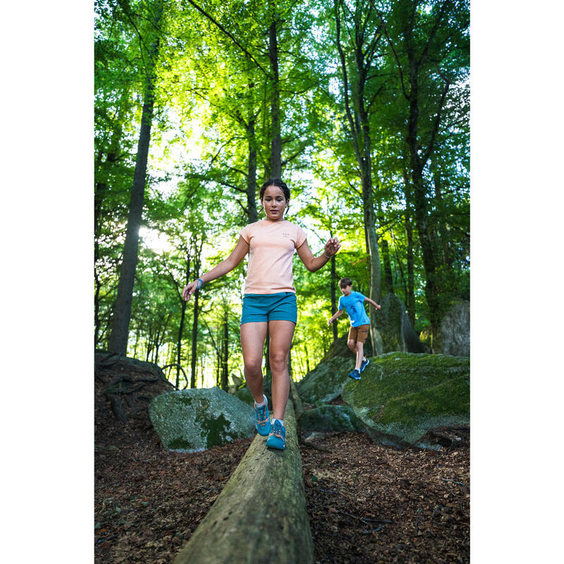 Short de randonnée enfant 7-15 ans, MH500 vert gris