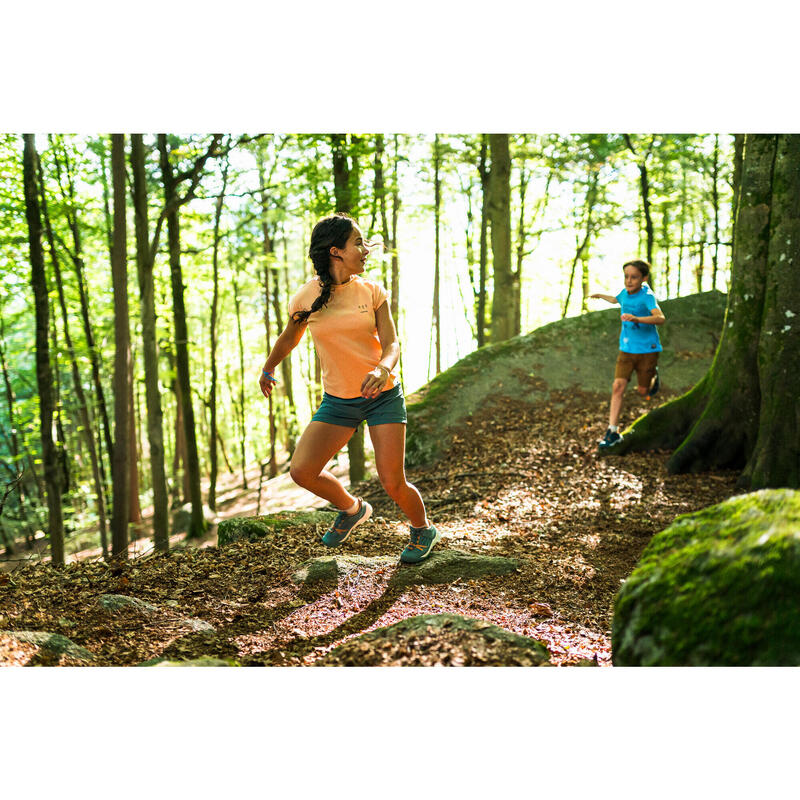 Short de randonnée enfant 7-15 ans, MH500 vert gris
