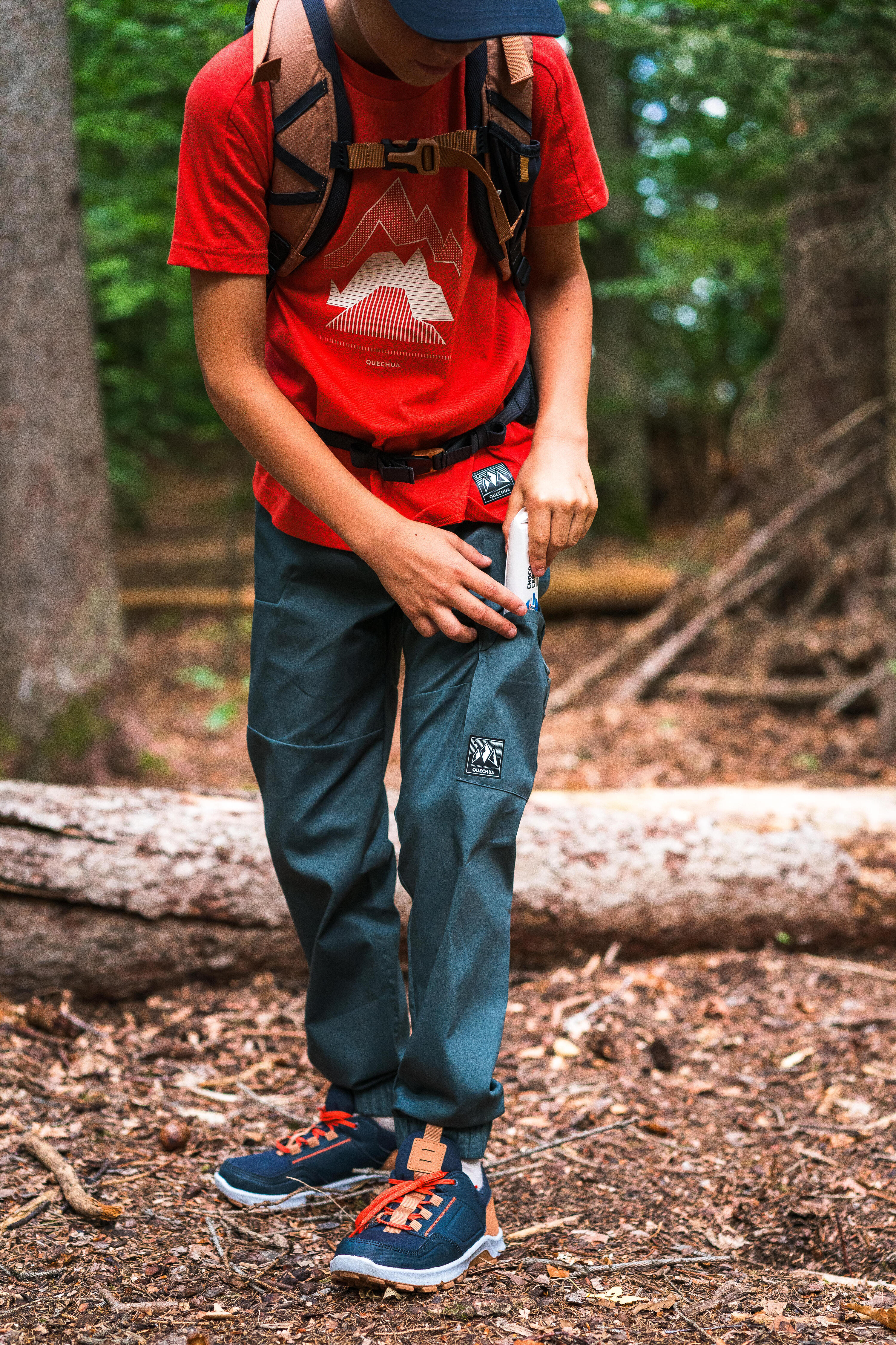 Wanderhose Kinder Grösse 122–170 - MH100 khaki 11/13