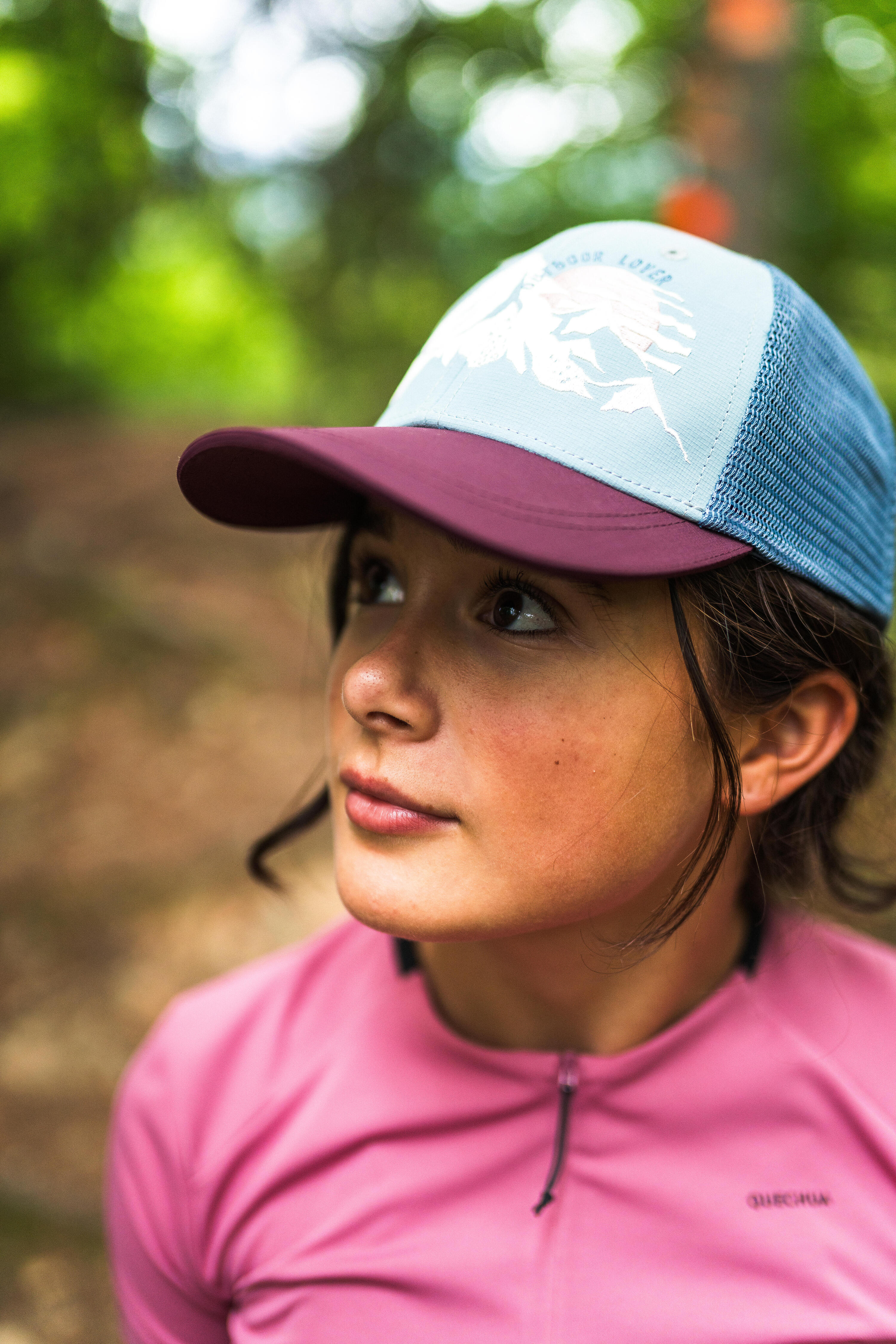 Casquette trucker enfant, mh100 bleue bordeau 12/13