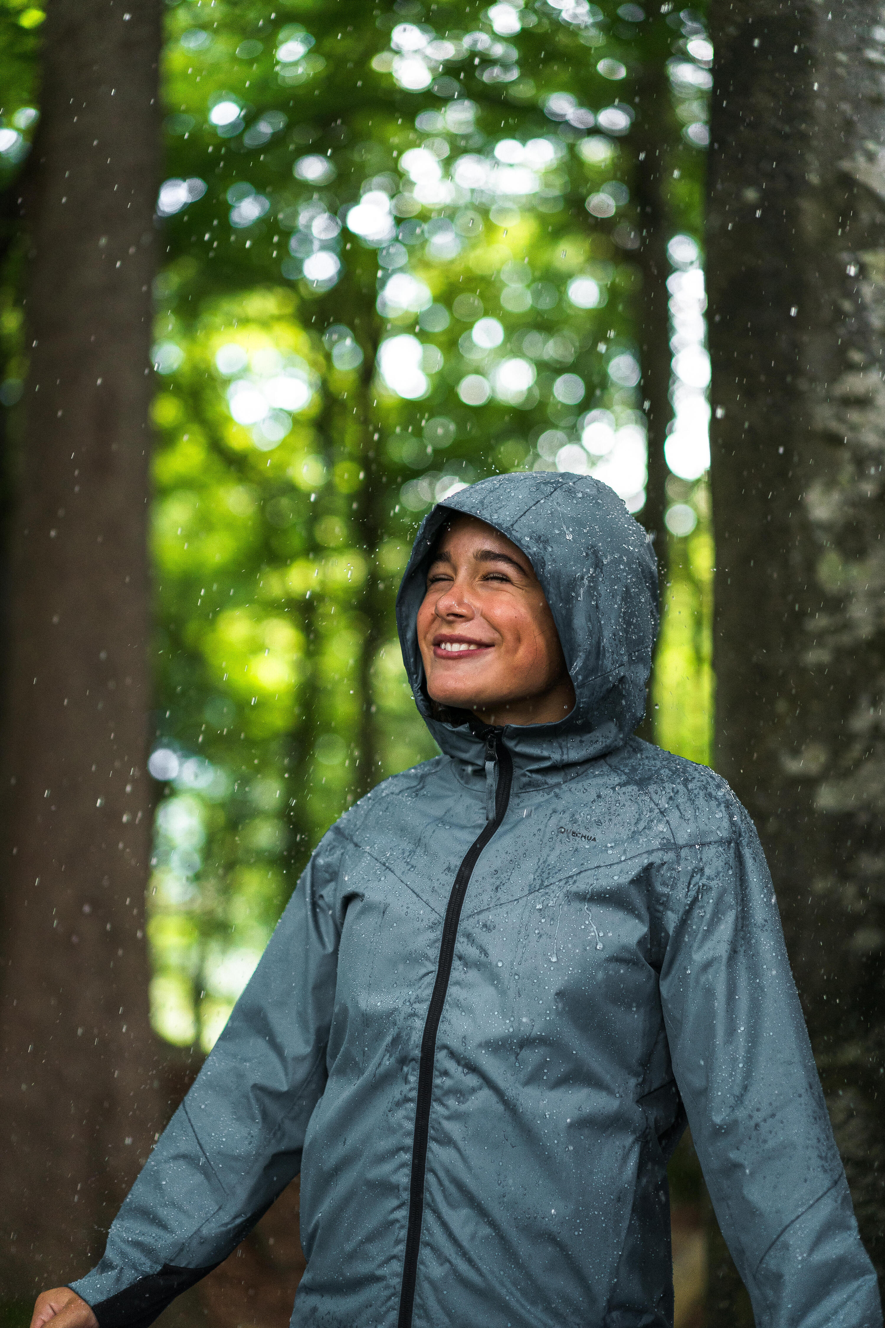 Manteau de randonnée imperméable enfant, MH 500 Âge 7-15 ans 10/11
