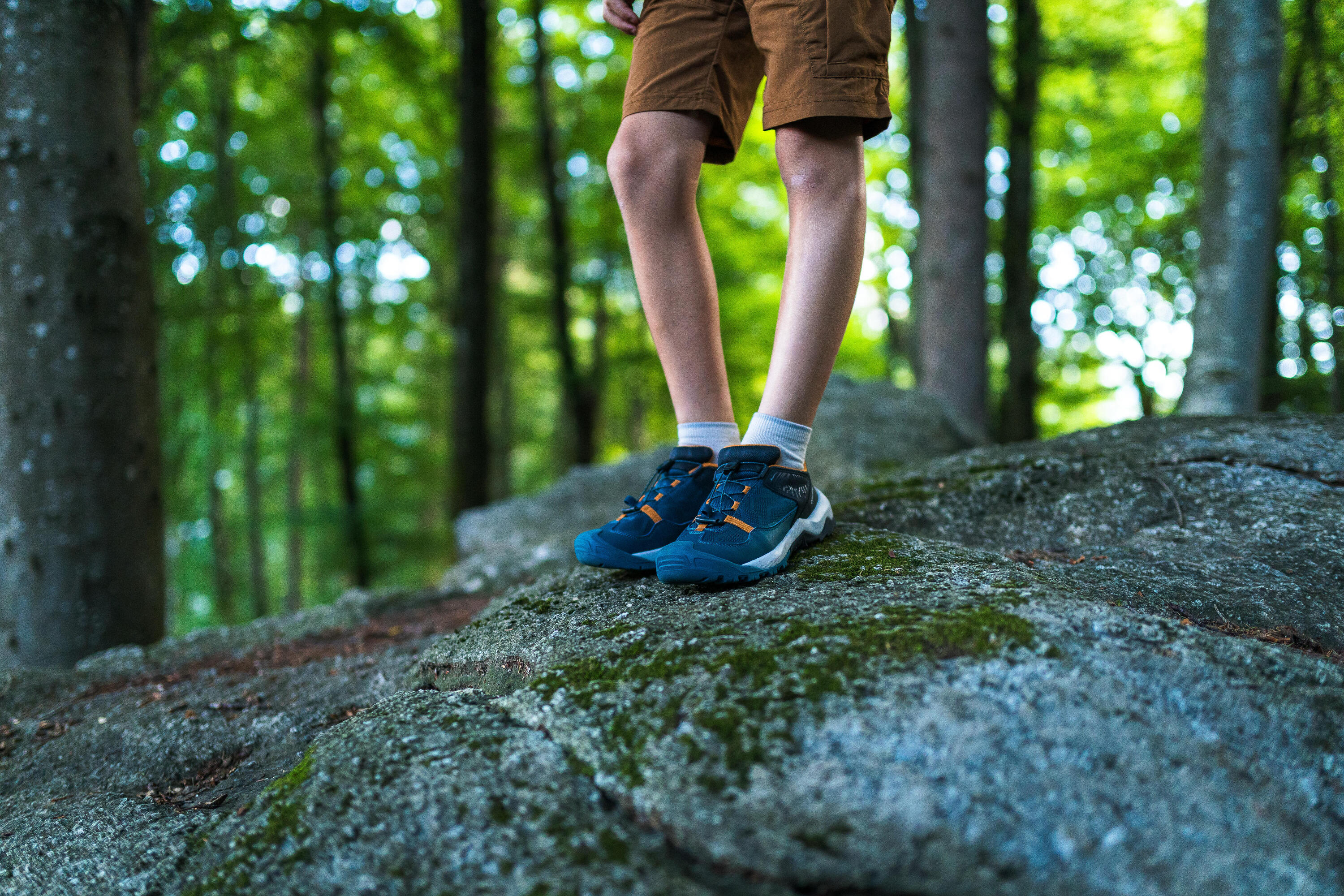 Kids' hiking socks NH100 2-Pack - Grey  5/5
