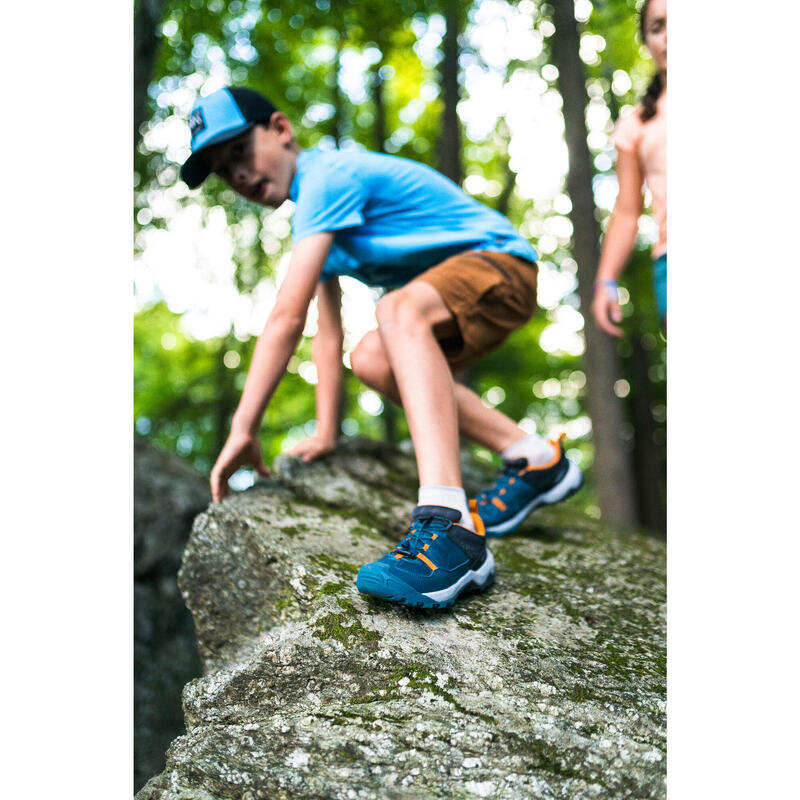 Wanderschuhe Kinder Gr. 35–38 Schnellschnürung - Crossrock blau