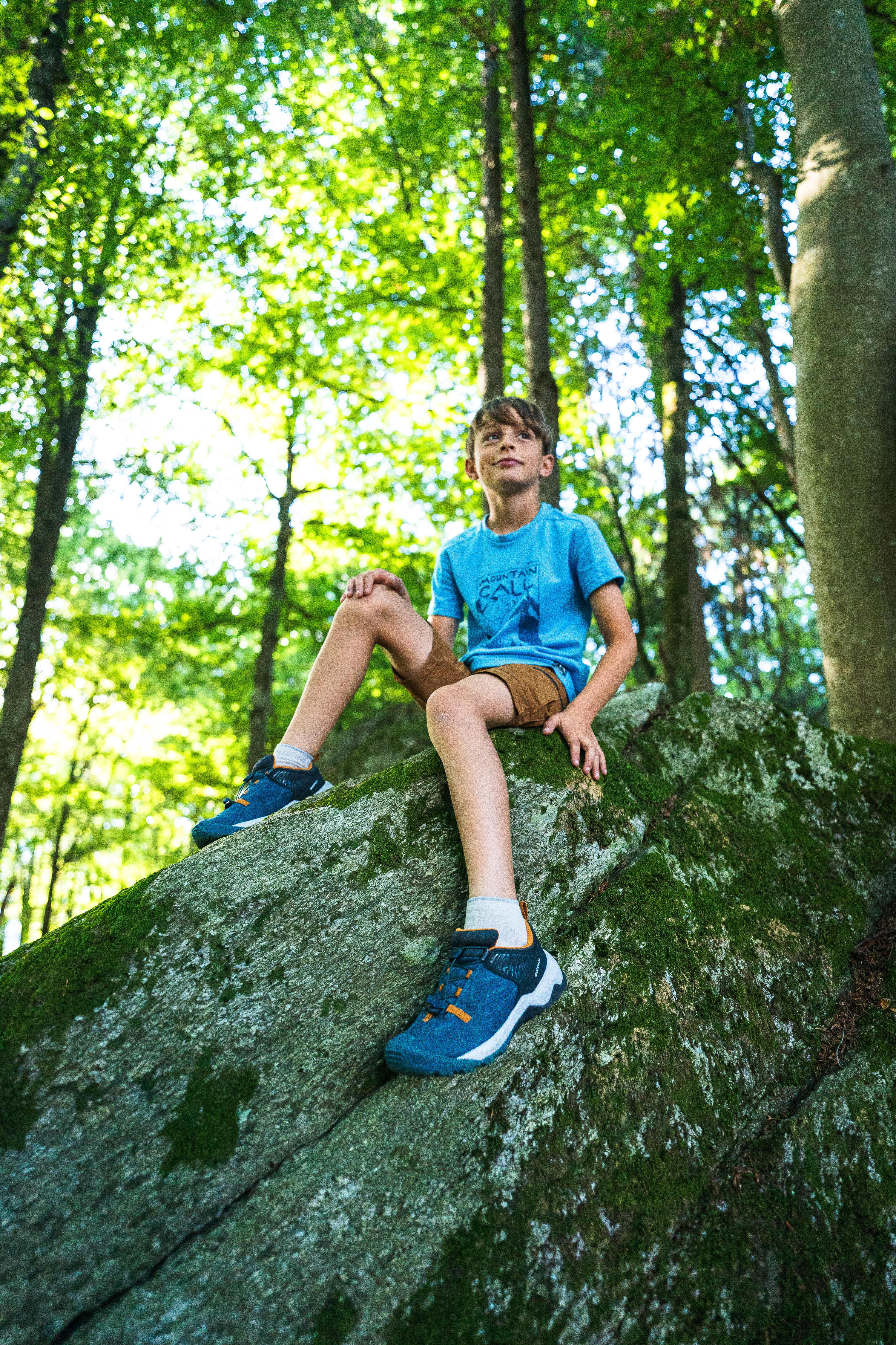 Wander-T-Shirt Kinder Grösse 122–170 - MH100 blau  8/11