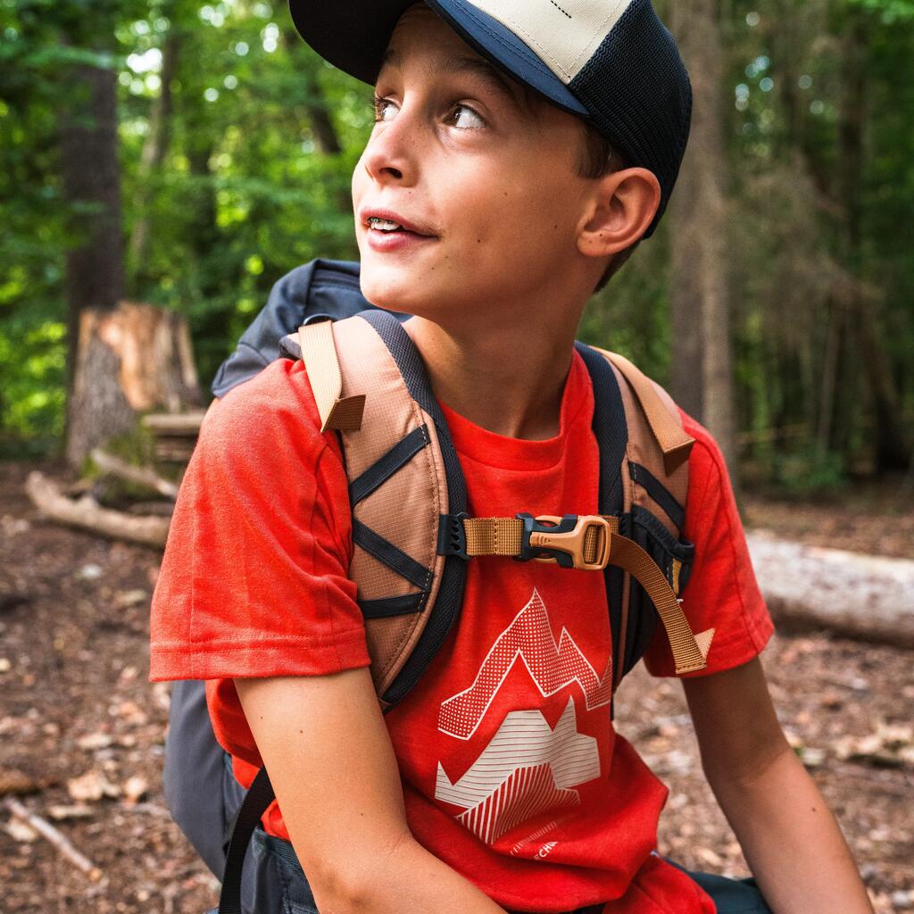 18 L kids’ hiking backpack, 7-15 years, MH500 - Brown