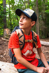 18 L kids’ hiking backpack, 7-15 years, MH500 - Brown