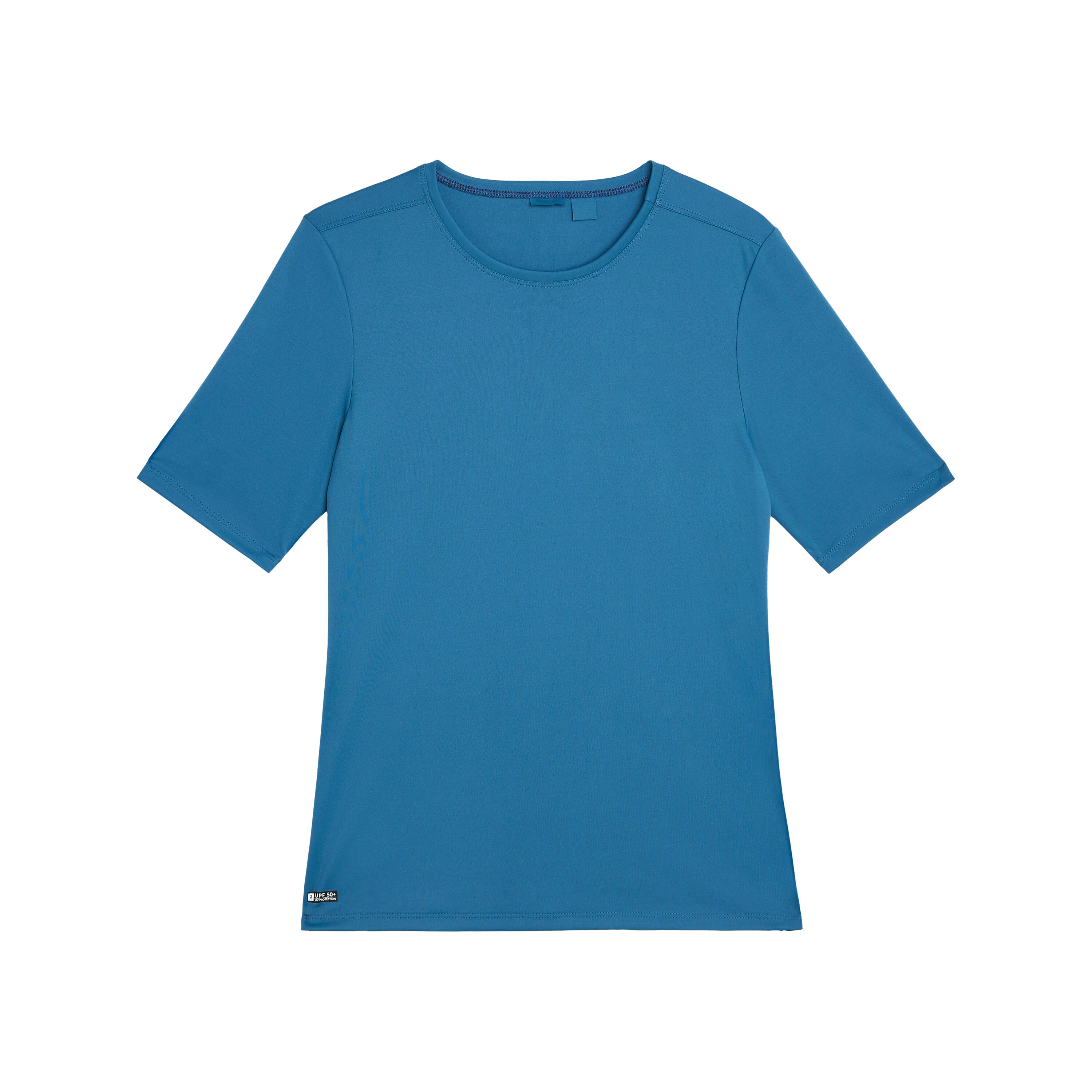 Polera UV mujer manga corta surf azul claro 8/13