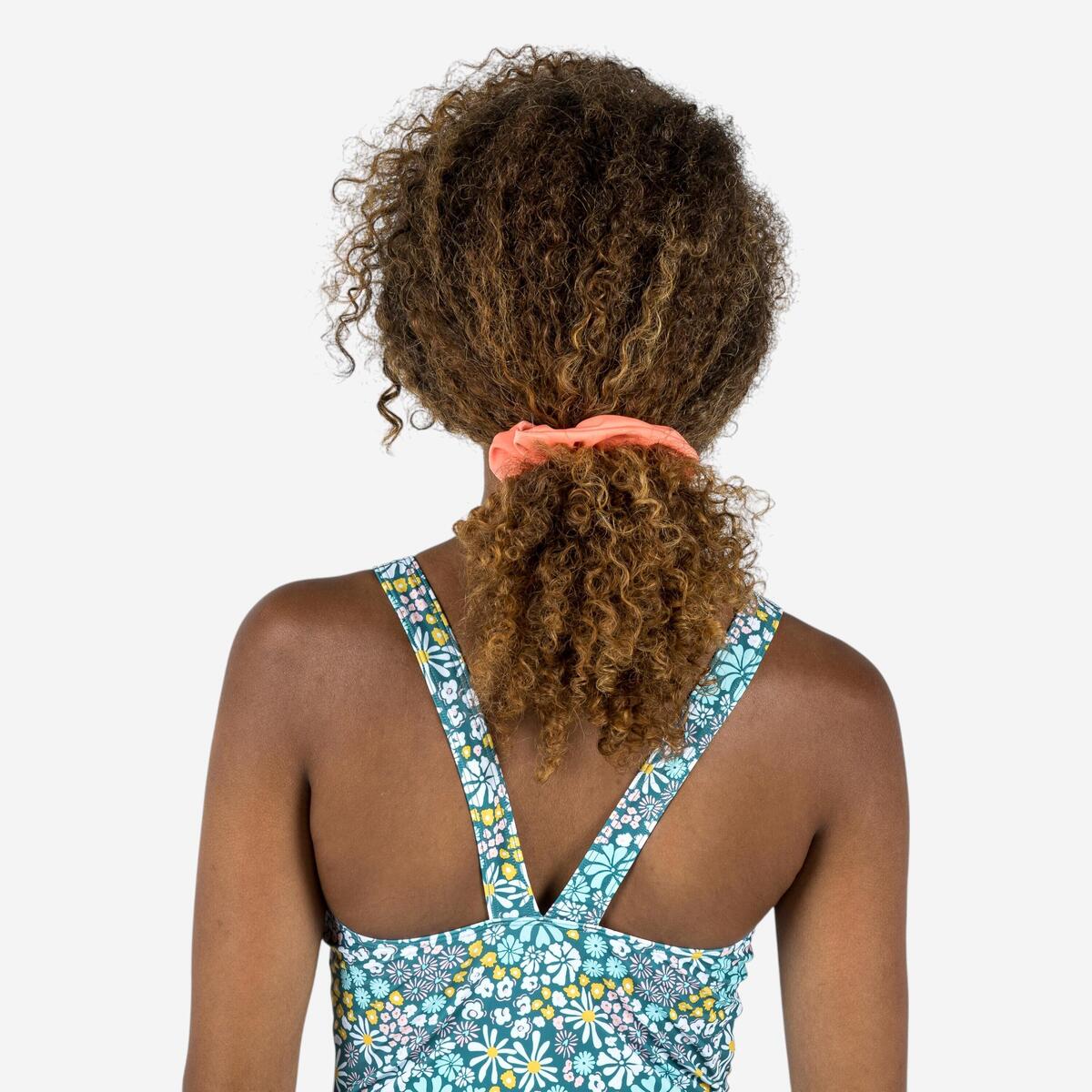 Chouchou de natation cheveux fille corail