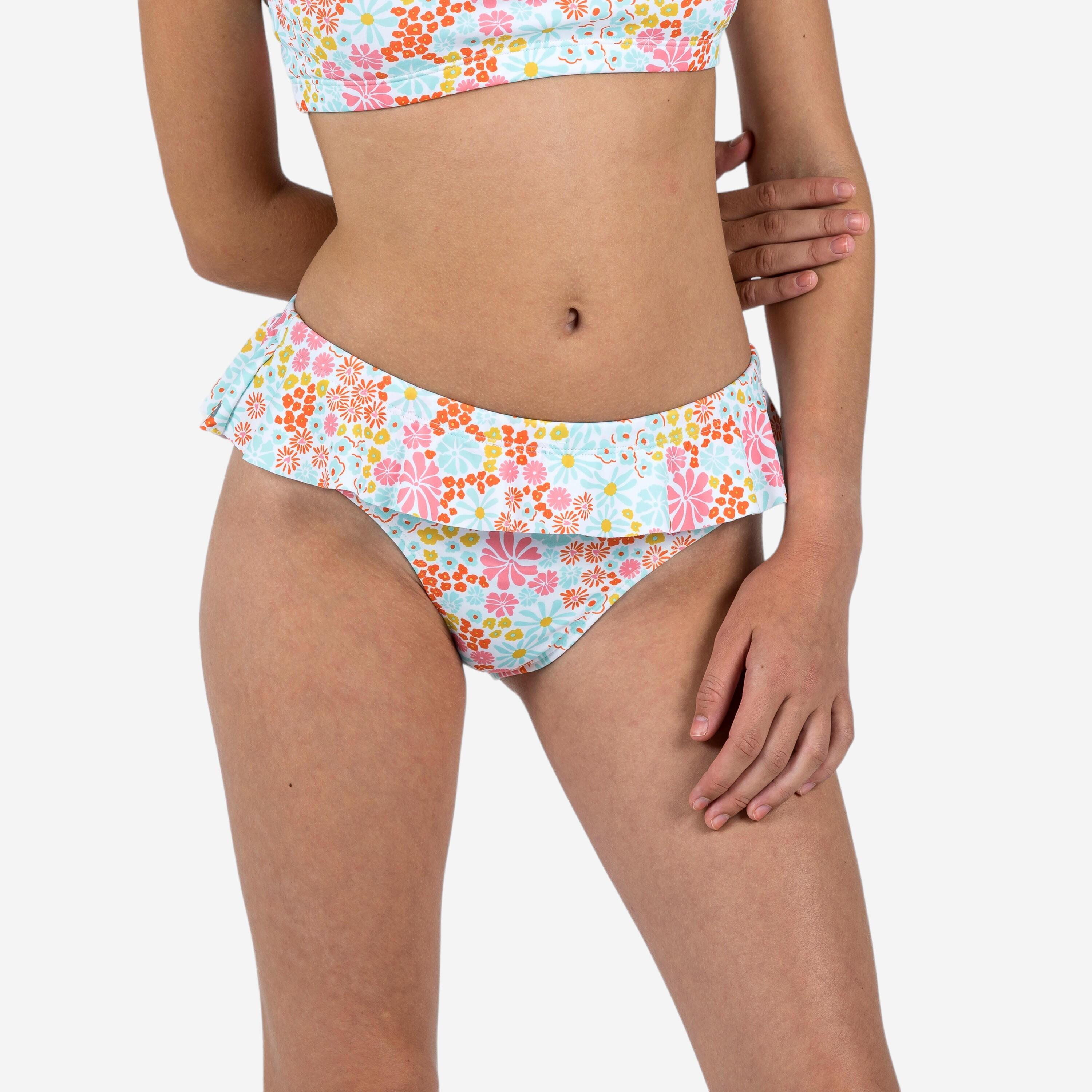 Girls’ Swimsuit Bottoms Lila Pantai - White