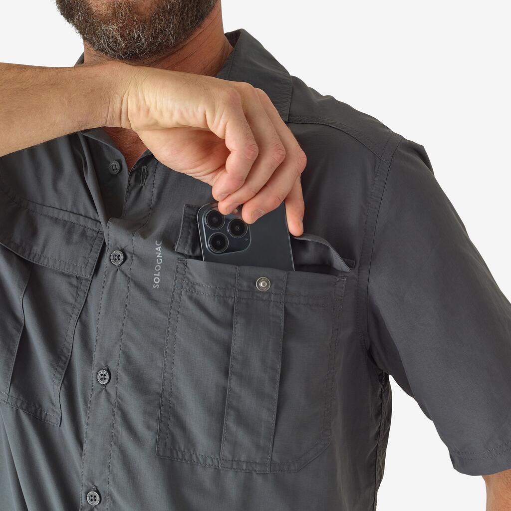 CHEMISE LEGERE MANCHES COURTES 100 GRISE