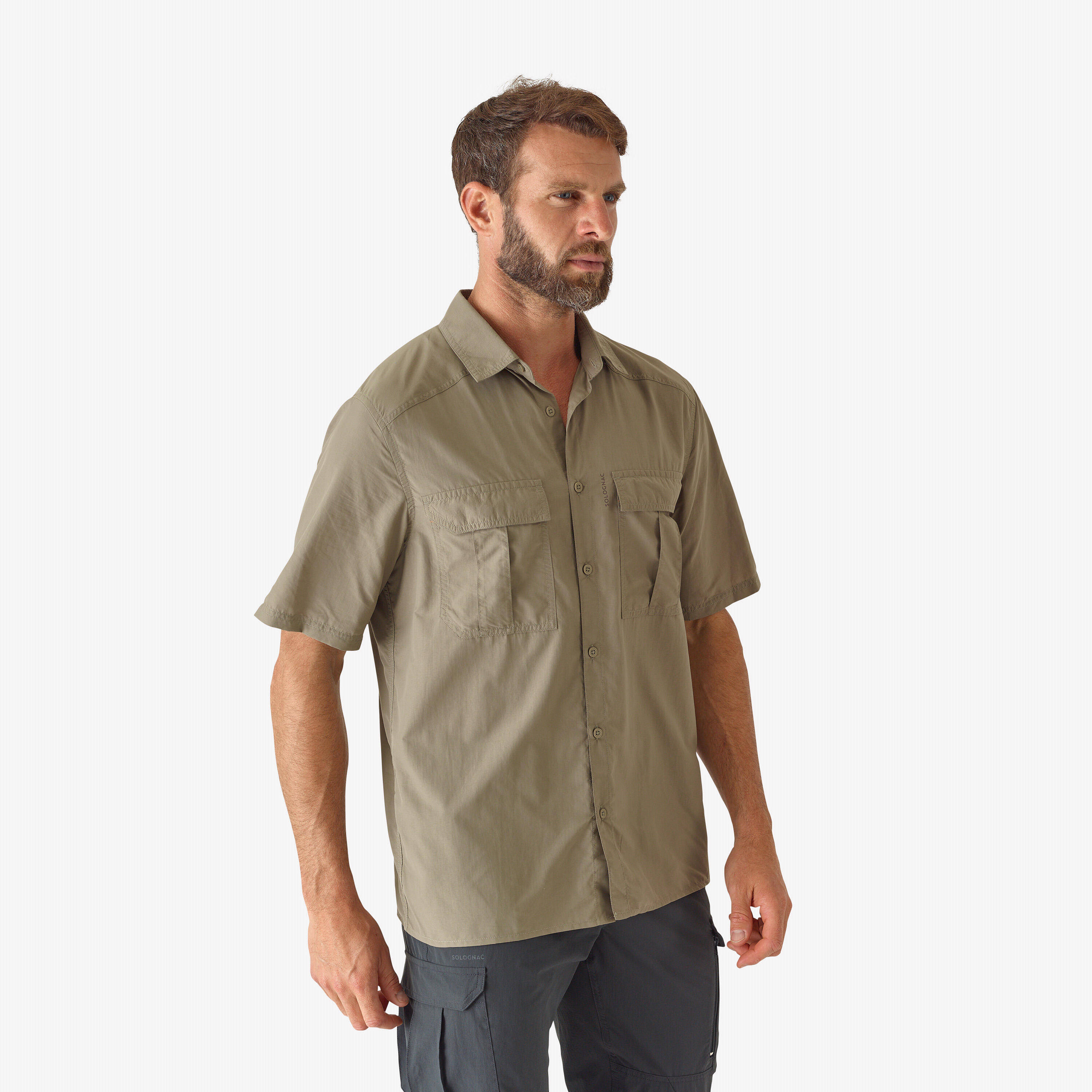 LIGHTWEIGHT SHORT-SLEEVED SHIRT 100 GREEN -  1