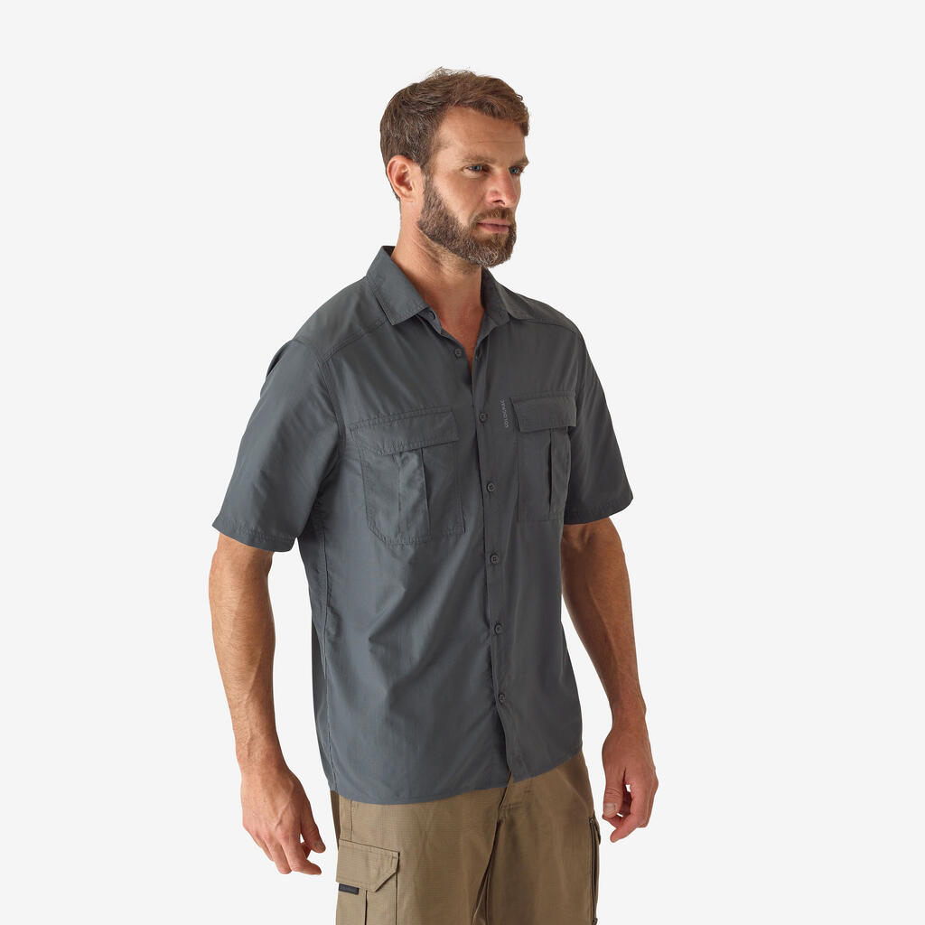 CHEMISE LEGERE MANCHES COURTES 100 GRISE