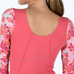 Girls' 1-Piece Swimsuit Audrey Long Sleeves Pink Pantai