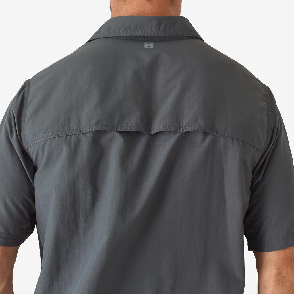 Ľahká košeľa s krátkym rukávom 100 sivá