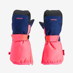Çocuk Tek Parmaklı Kayak Eldiveni - Mavi / Pembe