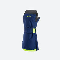 Plavo-žute tople i vodootporne dečje rukavice za skijanje