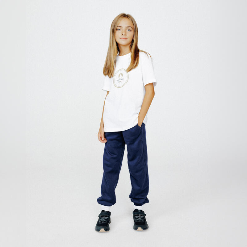 T-shirt manches courtes Paris 2024 Celebrate Essentiel Enfant blanc