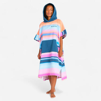 Poncho surf Adulte à partir de 150 cm - 500 Bora vert bleu