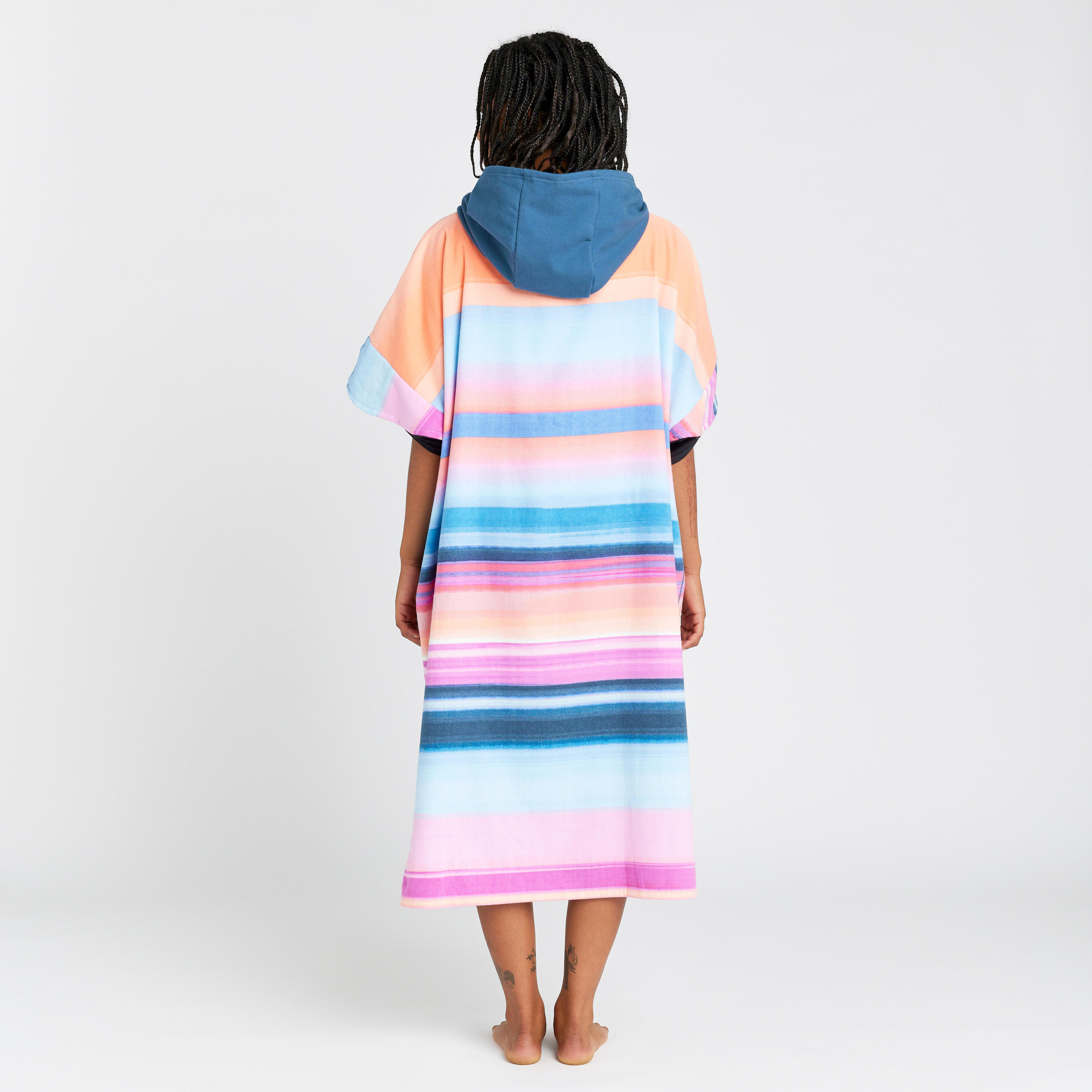 Adult Surf Poncho - 500 Sunset pink 4/7