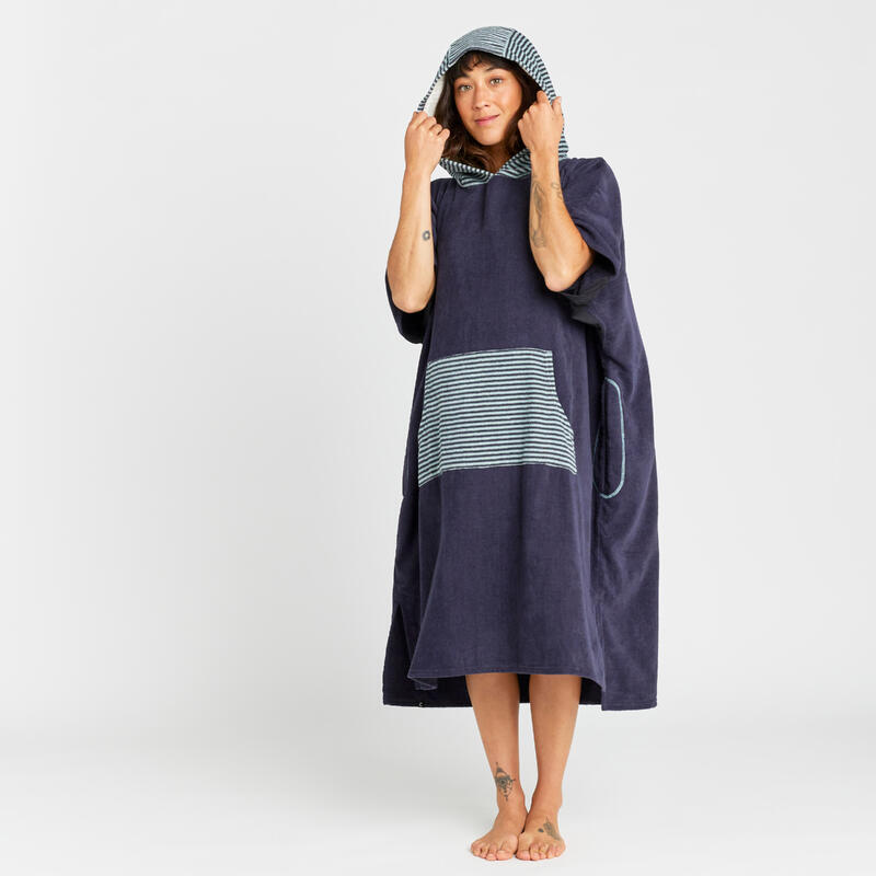 Poncho surf Adulte - 900 Fish bleu gris