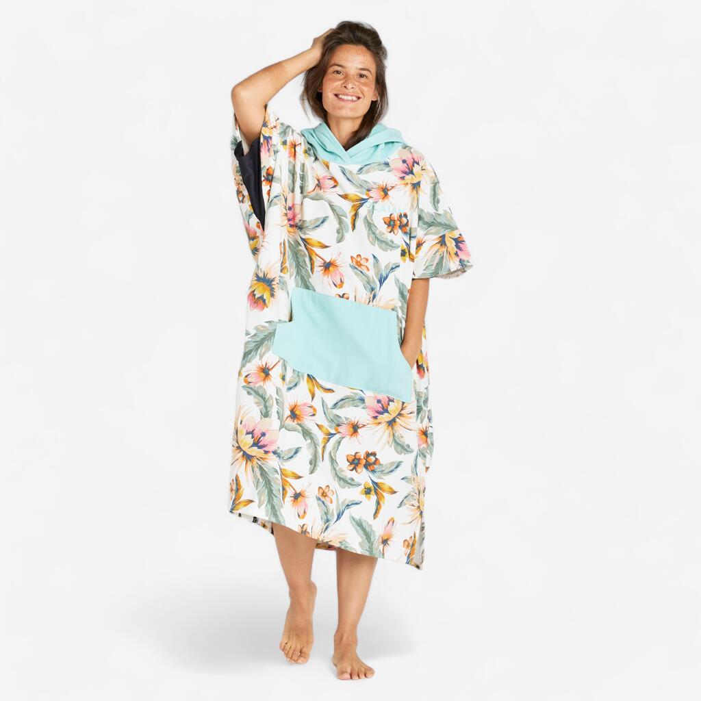 Poncho de surf blanco para adulto 500 Belly