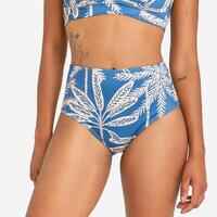 Women's high-waisted briefs swimsuit bottoms - Romi palmer blue