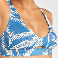 Women’s bralette swimsuit top - Agatha palmer blue