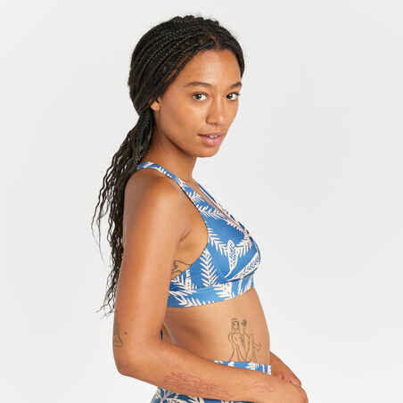 Women’s bralette swimsuit top - Agatha palmer blue