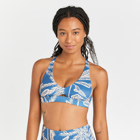 Bikiniöverdel bh-modell Agatha Dam palm blå