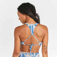 Women’s bralette swimsuit top - Agatha palmer blue