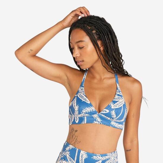 Top bikini Mujer deportivo escote V verde