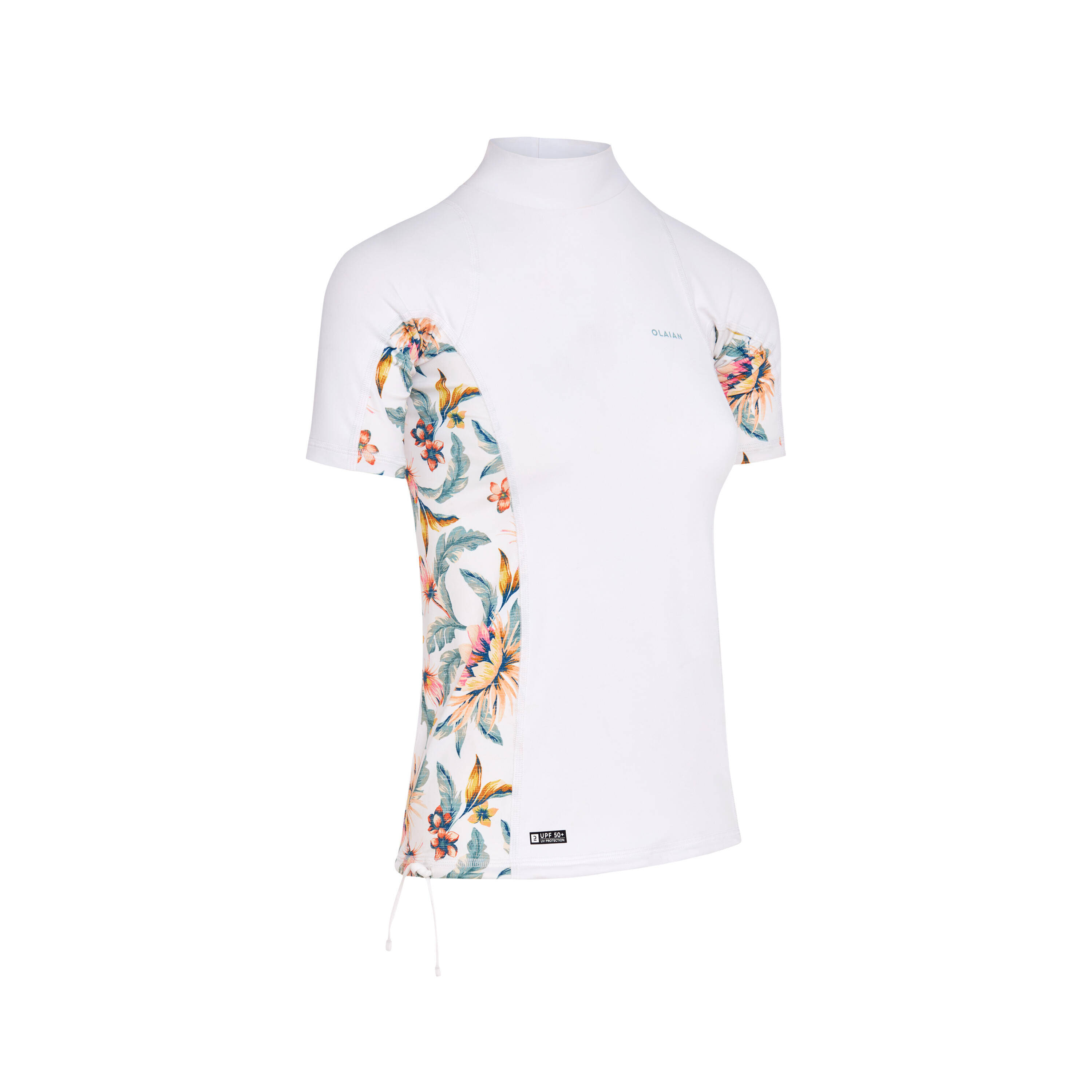 Women's Anti-UV Short-Sleeved T-shirt - 500 Belly White -  5
