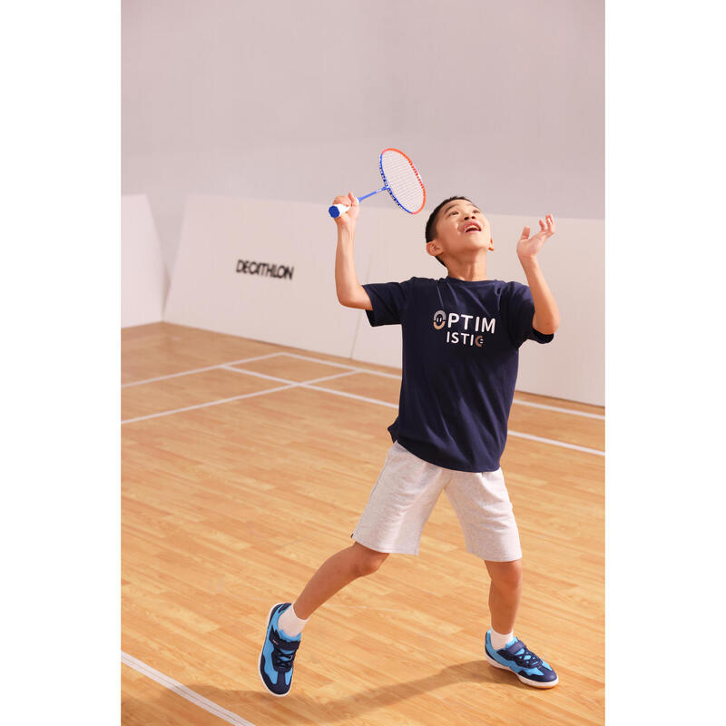 Badmintonracket voor kinderen BR100 aluminium blauw rood 90 g