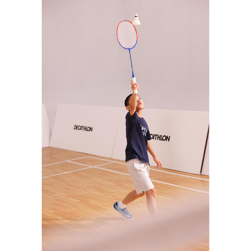 Badmintonracket voor kinderen BR100 aluminium blauw rood 90 g