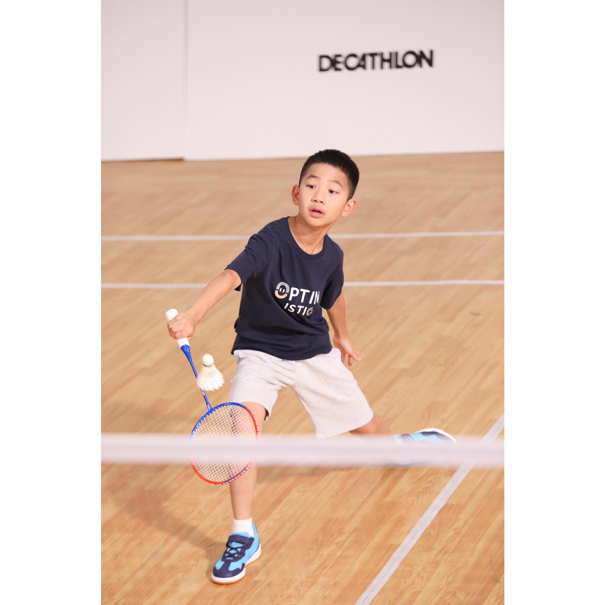 BR100 Children's 90g Aluminium Badminton Racket - Blue/Red