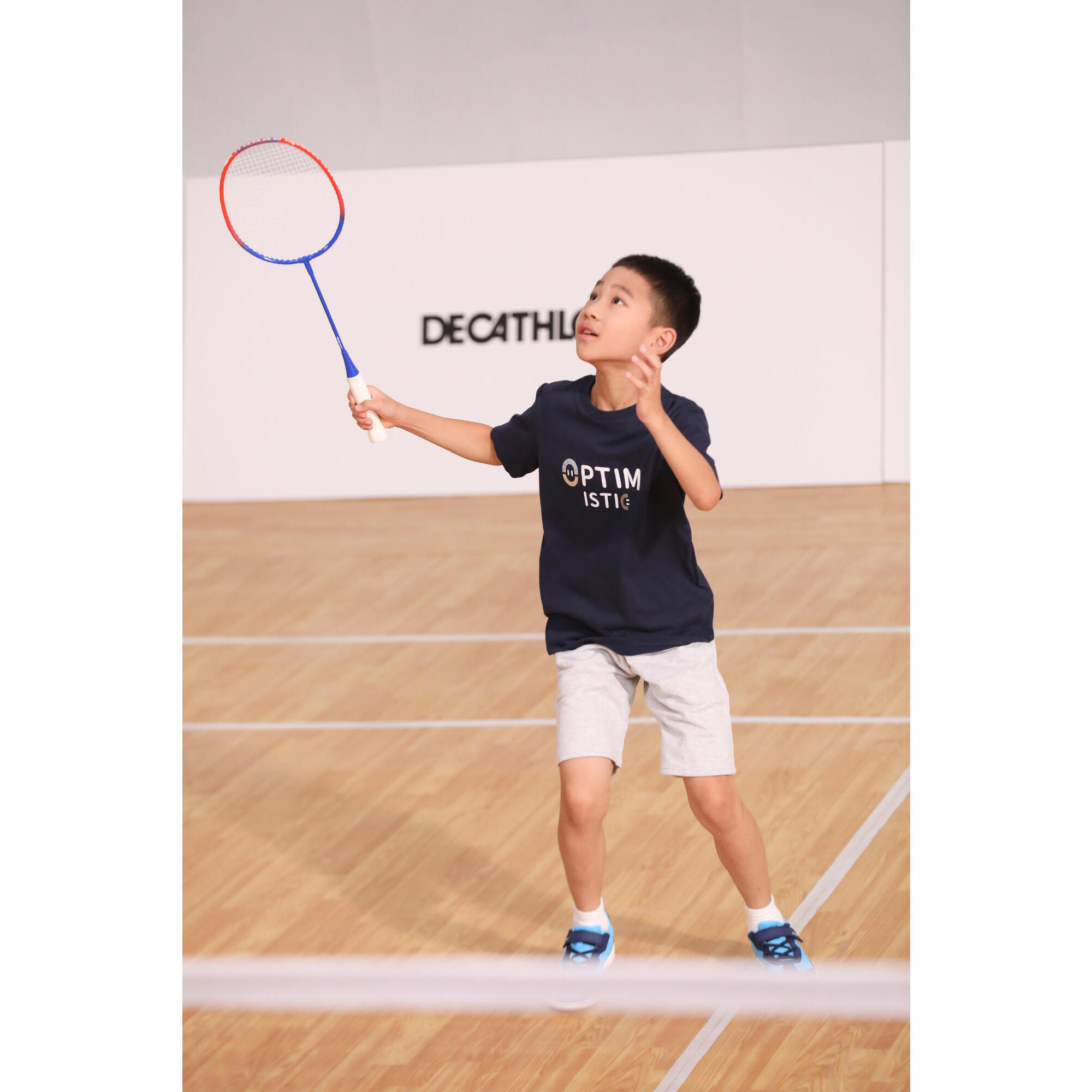 BR100 Children's 90g Aluminium Badminton Racket - Blue/Red